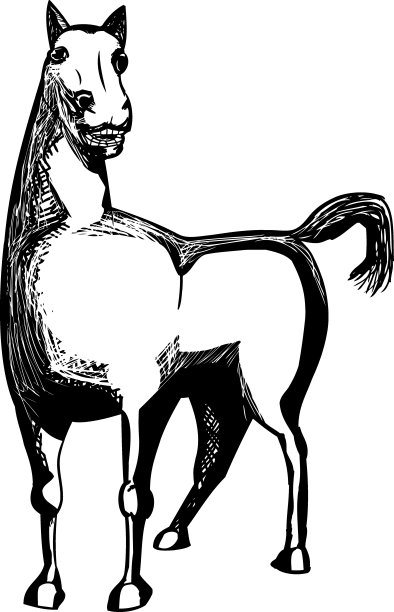 概述了马插图图片下载
