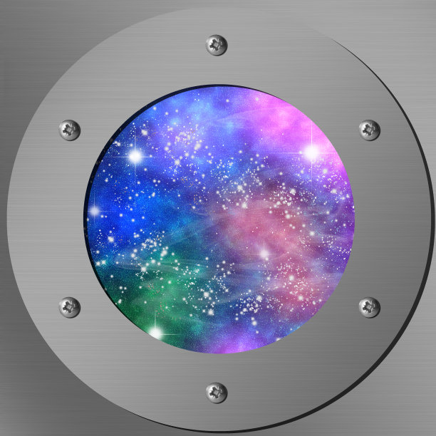 有夜空的舷窗图片下载