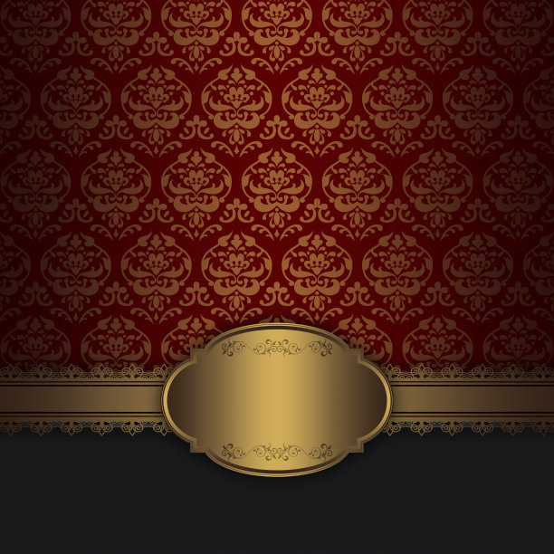 装饰背景与金色图案。图片下载