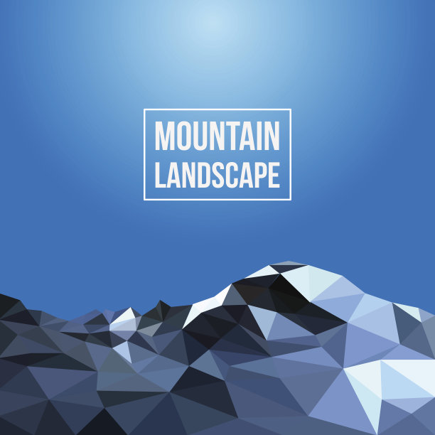 带山脉的矢量背景图片下载