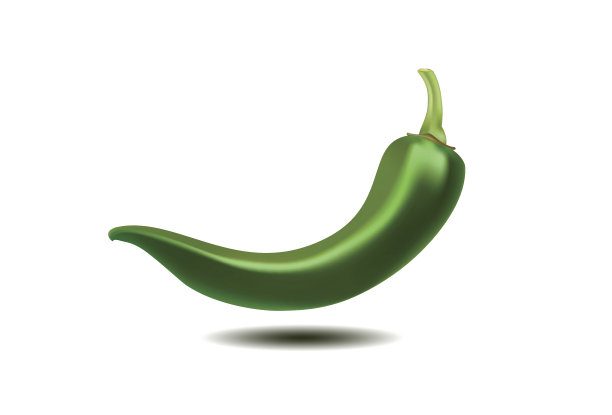 辣椒绿色。矢量图图片下载