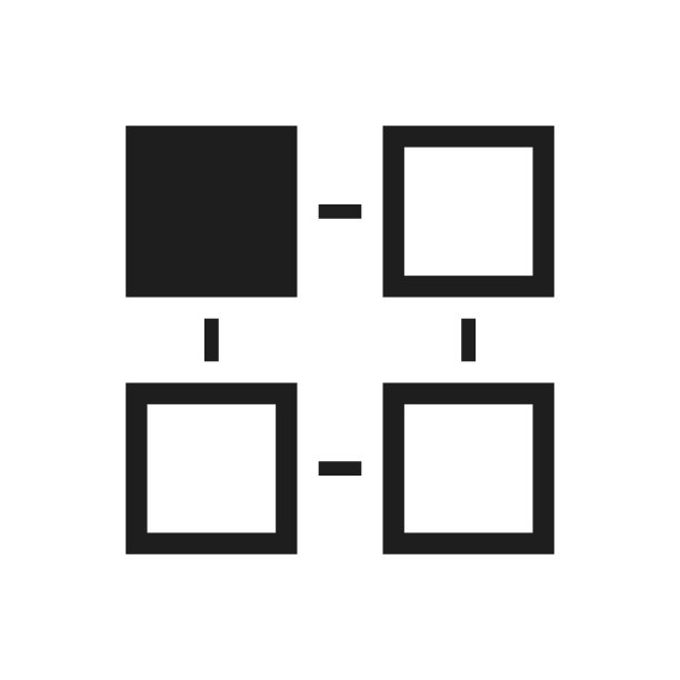 在白色背景上的流程图图标。-单系列图片下载