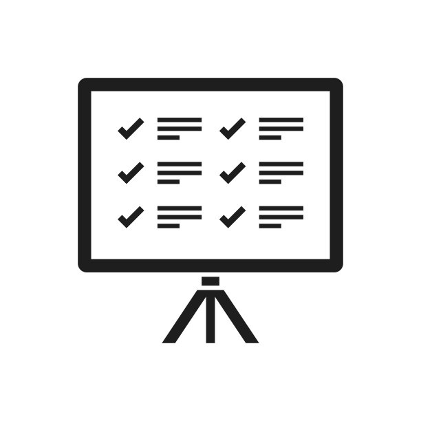 投影屏幕图标上的白色背景。-单系列图片下载