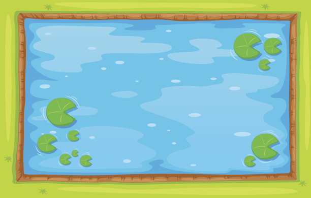 小池塘从俯视图图片下载