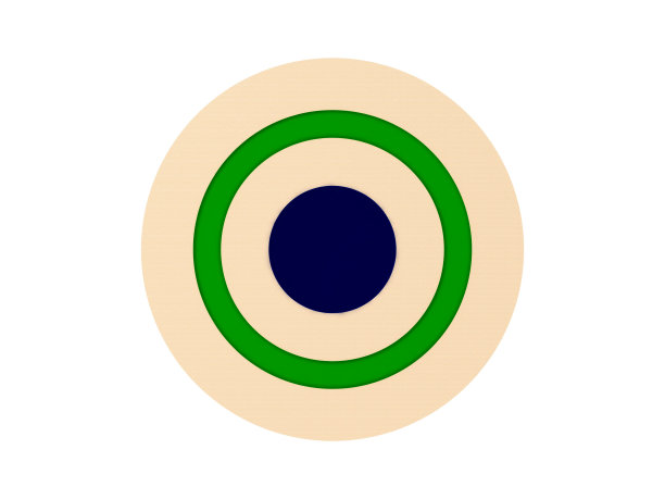 3D圆圈在米色蓝绿色和白色的背景图片下载