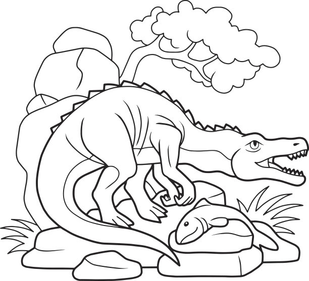 食肉Baryonyx素材图片