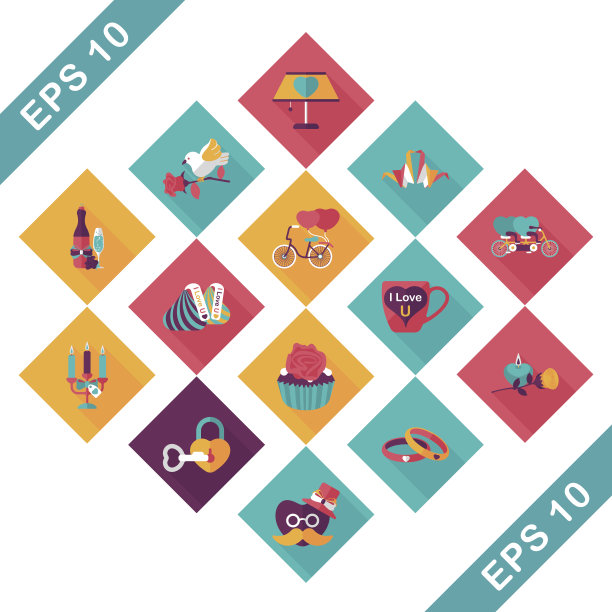 情人节图标集图片下载