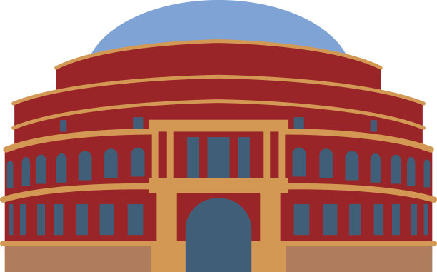 剧场建筑矢量图图片下载