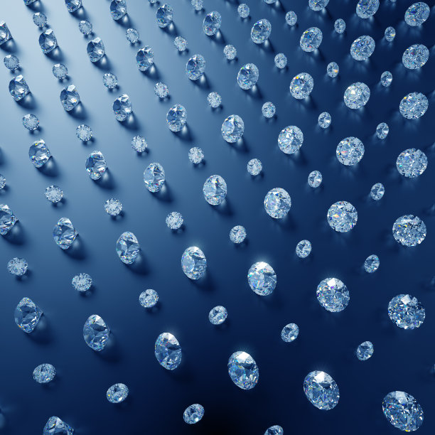 3d清晰的钻石和蓝色背景图片下载