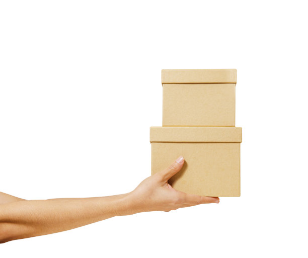 手握纸箱隔离图片下载