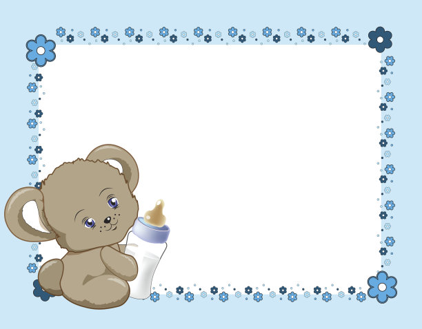 花帧蓝色图片下载