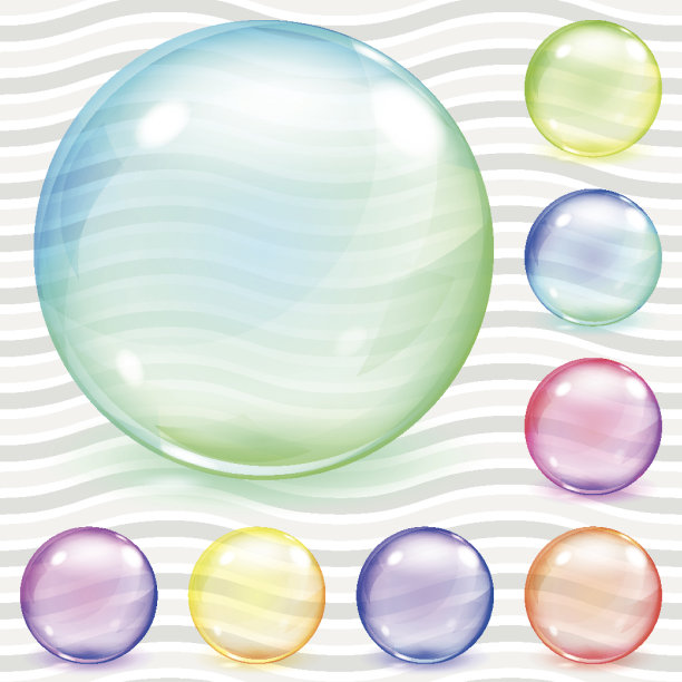 彩色透明玻璃球图片下载