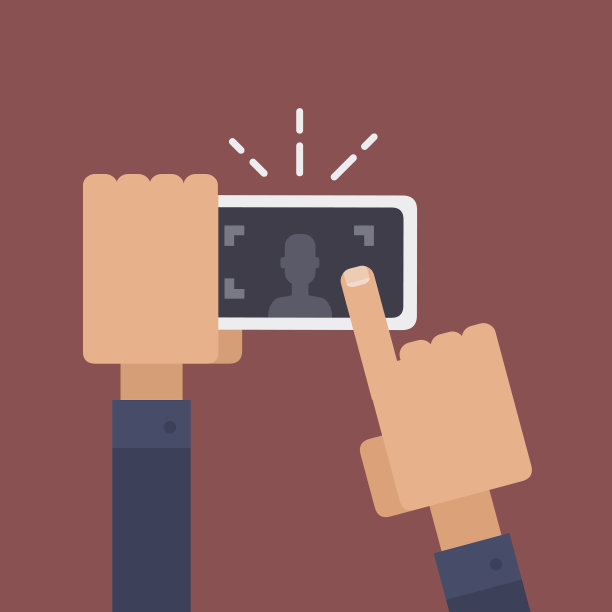 用智能手机拍照的矢量插图图片下载