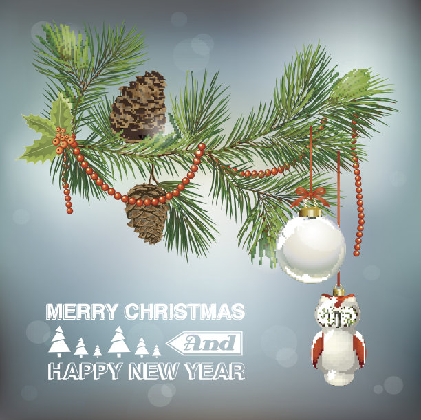 圣诞节装饰和排版图片下载