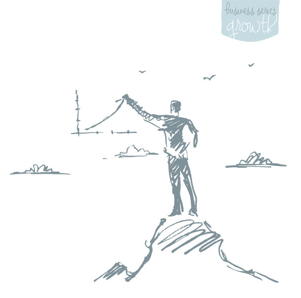 商人递增图向量草图图片下载