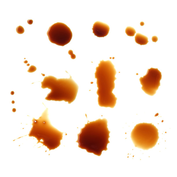 白色背景上的咖啡渍图片下载