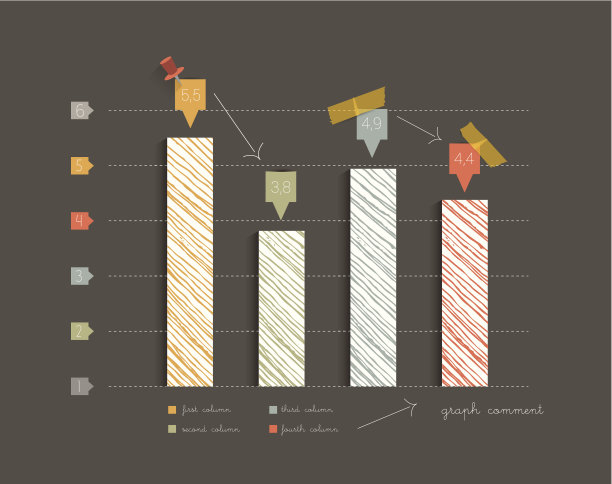 手绘平柱图。黑色的颜色。图片下载