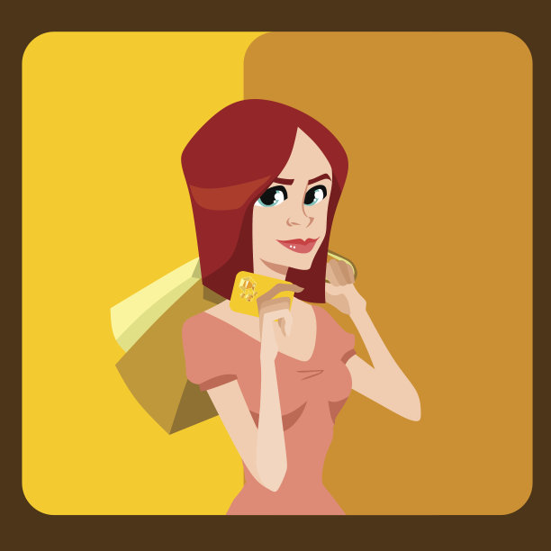 有信用卡的女孩图片下载