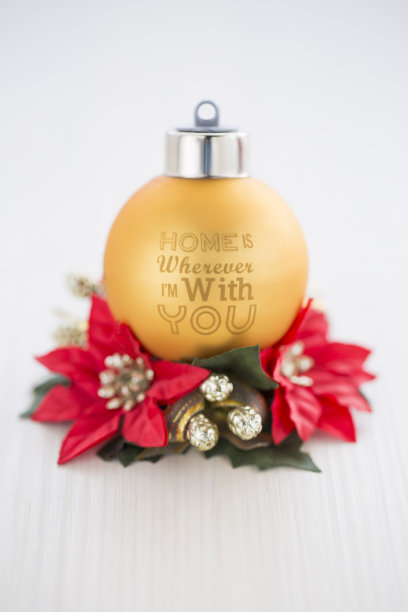 新年圣诞金红装饰图片下载