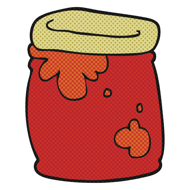 卡通果酱罐图片下载