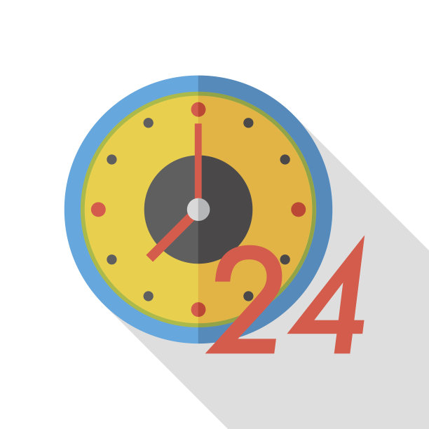 商店24小时开放平面图标图片下载