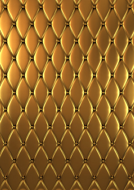 被绗缝的皮肤的金色皮革纹理图片下载