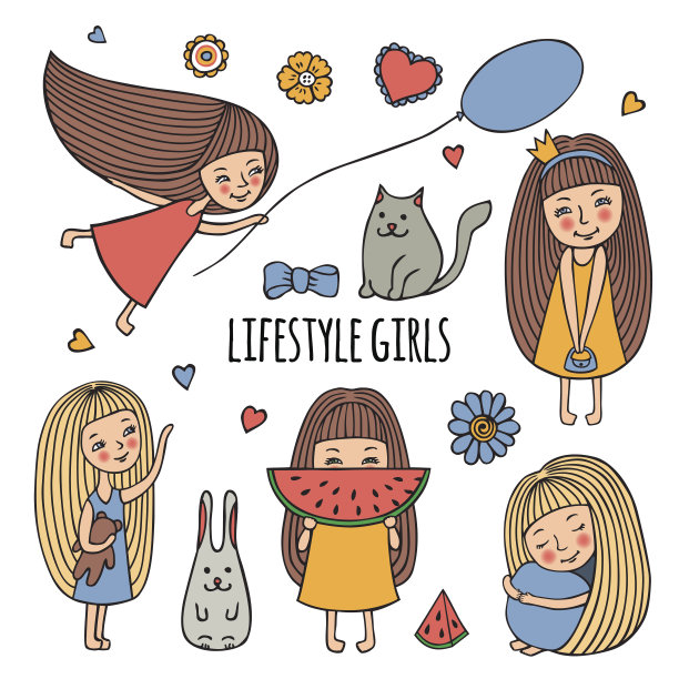 生活的小女孩图片下载