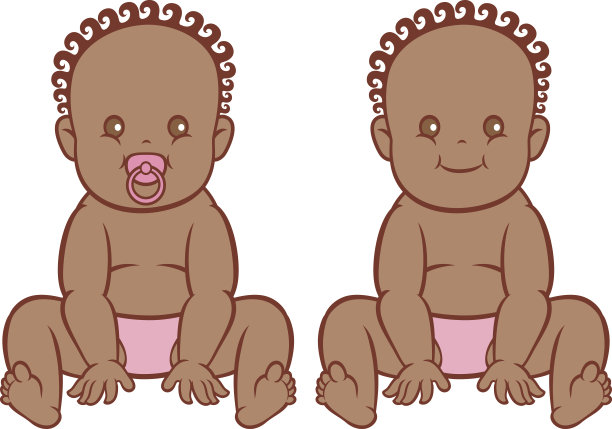 卡通快乐的非洲小孩图片下载