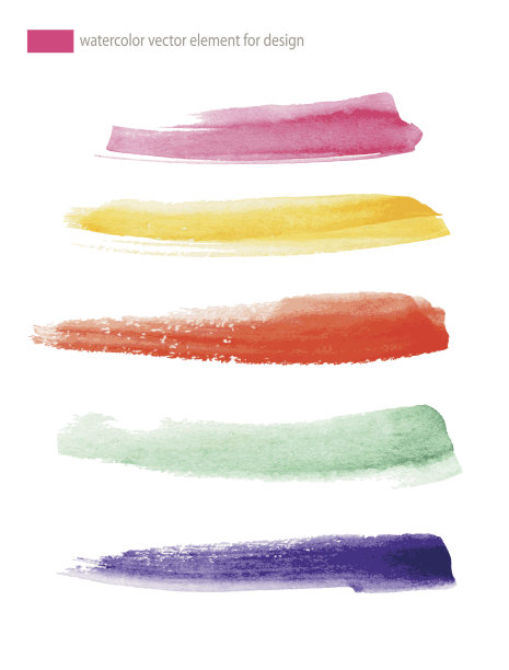 抽象水彩手绘设计元素。图片下载