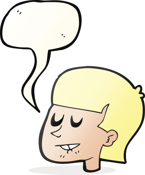 说话泡泡卡通人咬着嘴唇图片下载