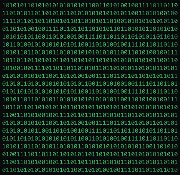 二进制码零一矩阵绿色背景美丽的横幅墙纸设计插图图片下载