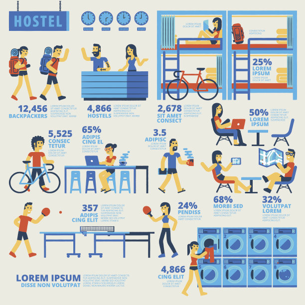 旅舍信息图图片下载