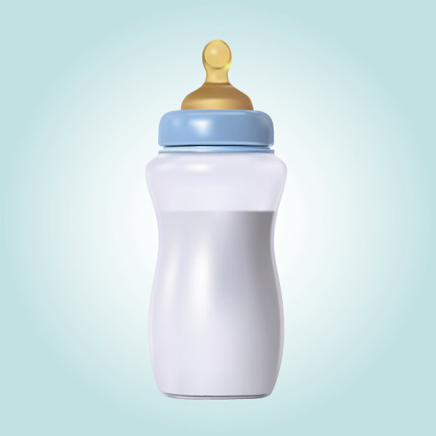 瓶中的婴儿牛奶。图片下载