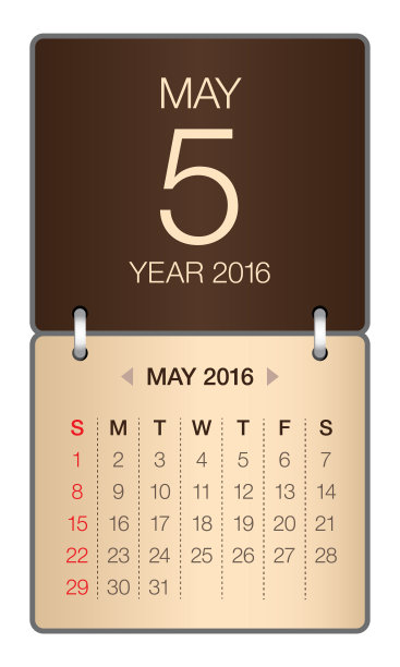 日历——2016年5月图片下载