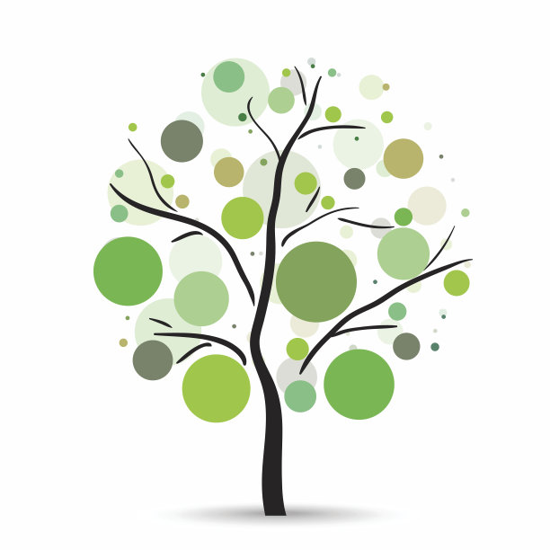 五彩缤纷的圈树图片下载