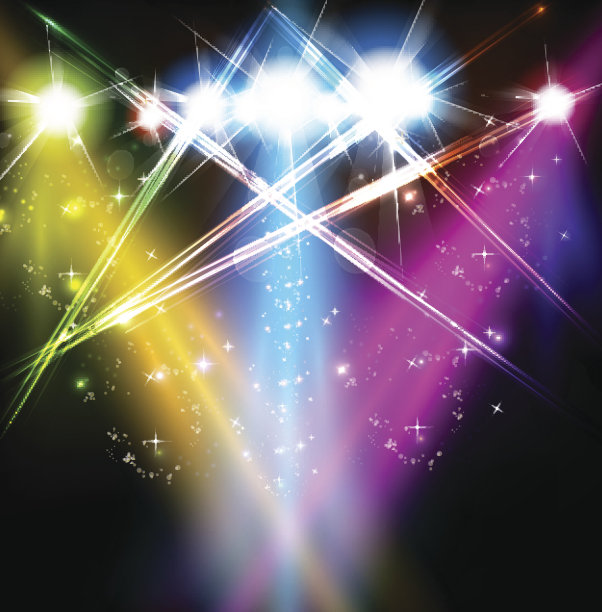 舞台，灯光，聚光灯，闪耀的背景图片下载