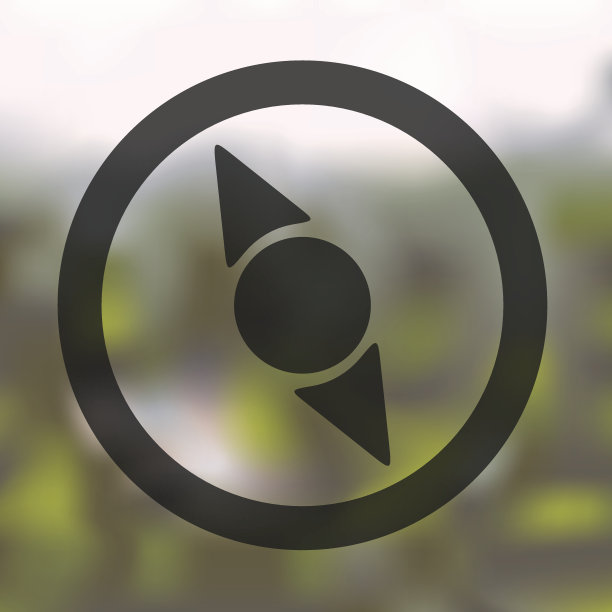 罗盘图标上模糊的背景图片下载