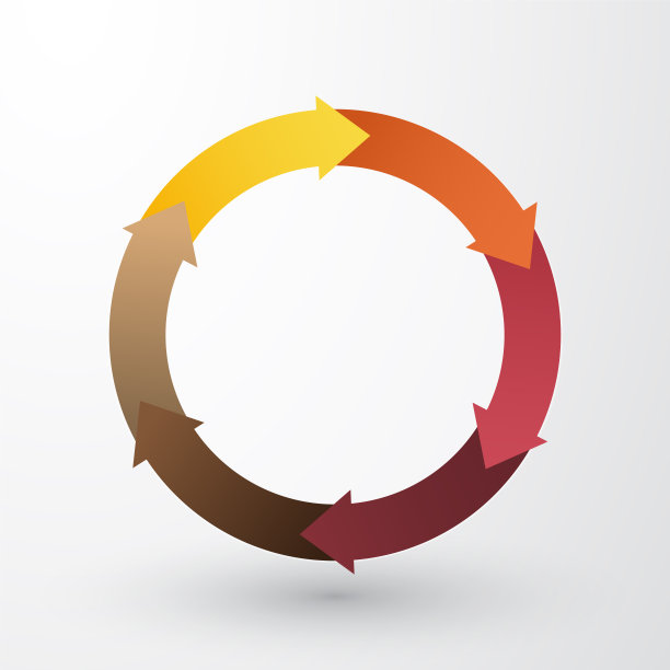 彩色箭头轮在柔和的颜色图片下载