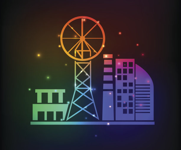 房地产设计，彩虹概念，矢量图片下载