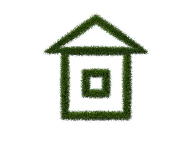 白色背景上的草屋图标。孤立的图解说明。三维渲染图片下载