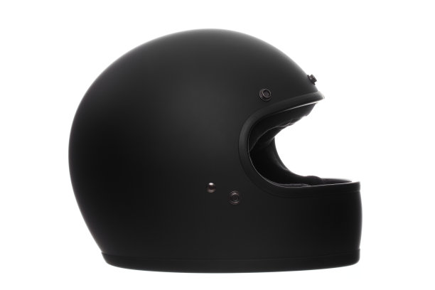 扁平或哑光黑色摩托车头盔孤立在白色上图片下载