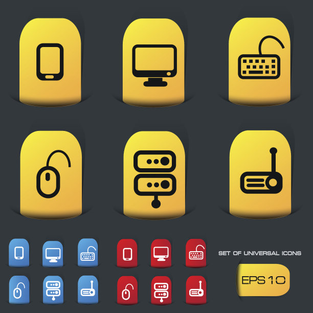 科技图标集,向量图片下载