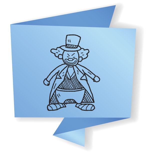 小丑涂鸦画图片下载