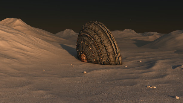 3 d渲染。未来宇宙飞船飞碟图片下载