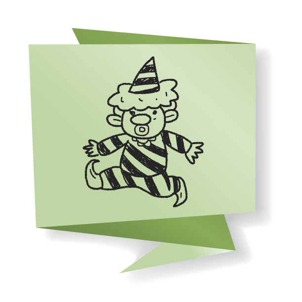 小丑涂鸦画图片下载