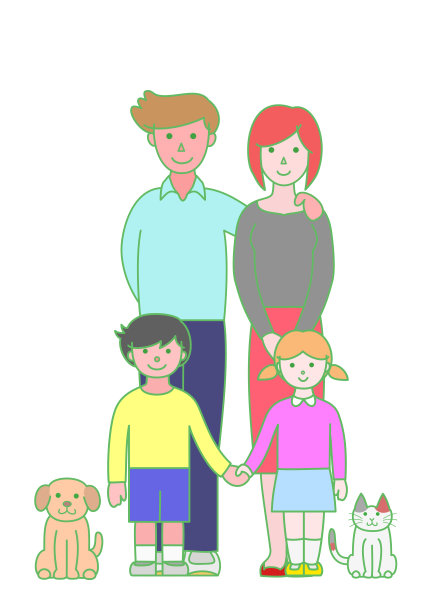 父母、孩子和宠物图片下载