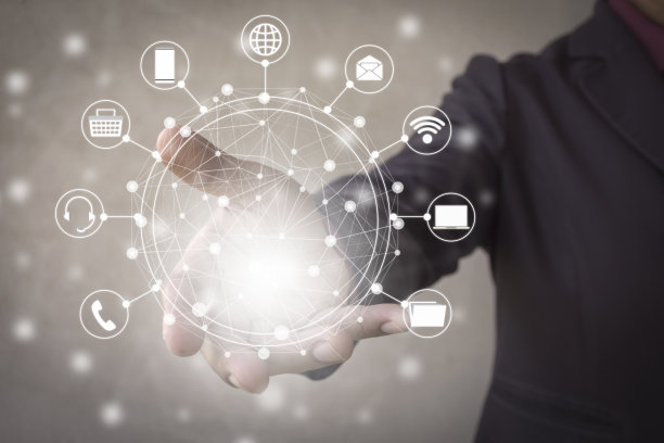 商人提供图表统计和在线购物支付方案图片下载