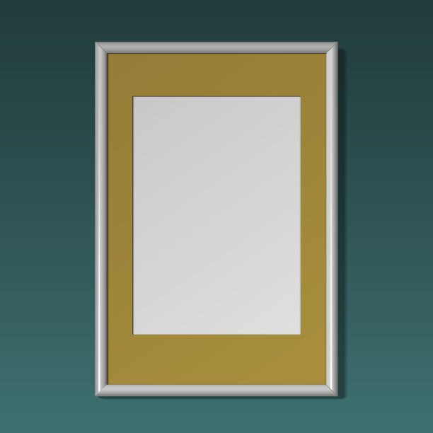 写实的白色水平框架绘画图片下载