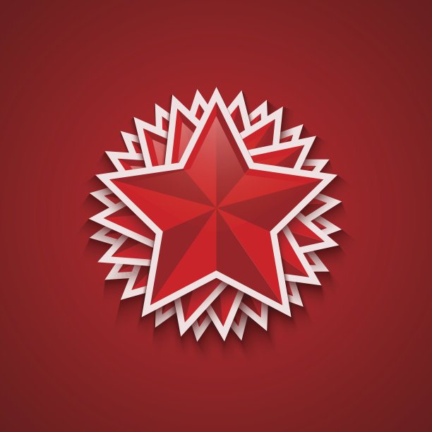 向量现代红色2月23日的背景图片下载