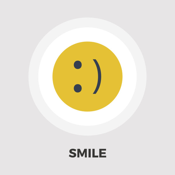 微笑图标平图片下载